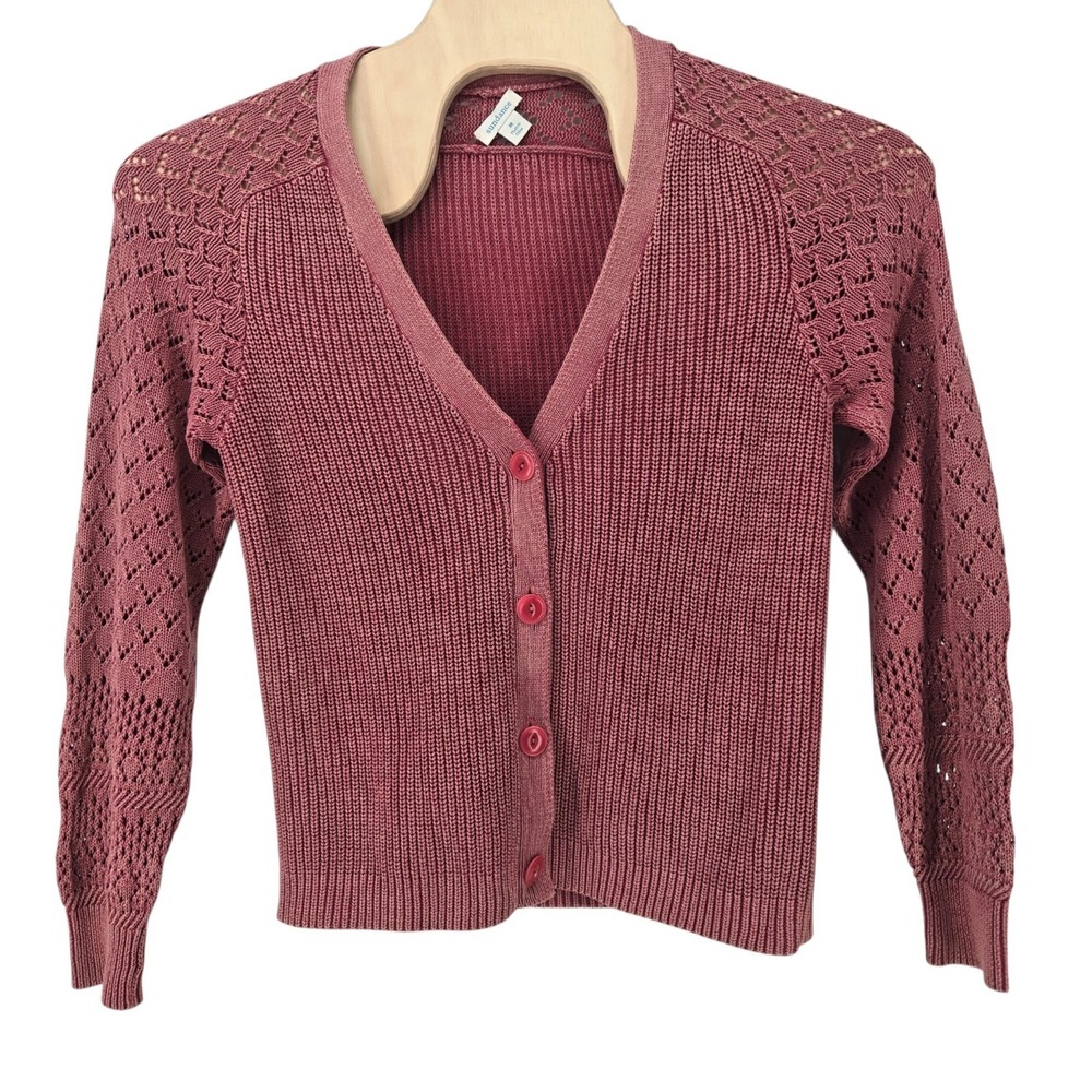 Sundance Cardigan Sweater Womens Medium Pink Boho Cottagecore Academia Fisherman
